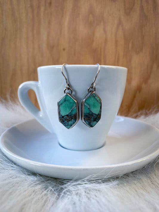 Black Bridge Variscite Earrings