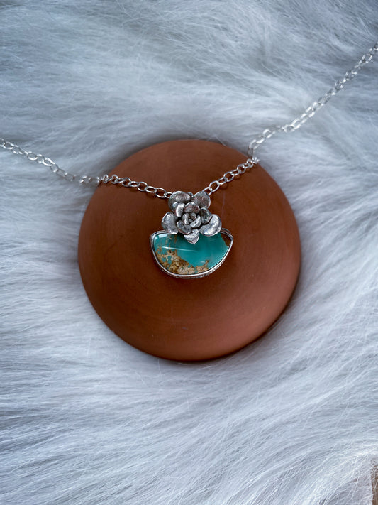 Succulent Pendant - Ma'anshan Turquoise